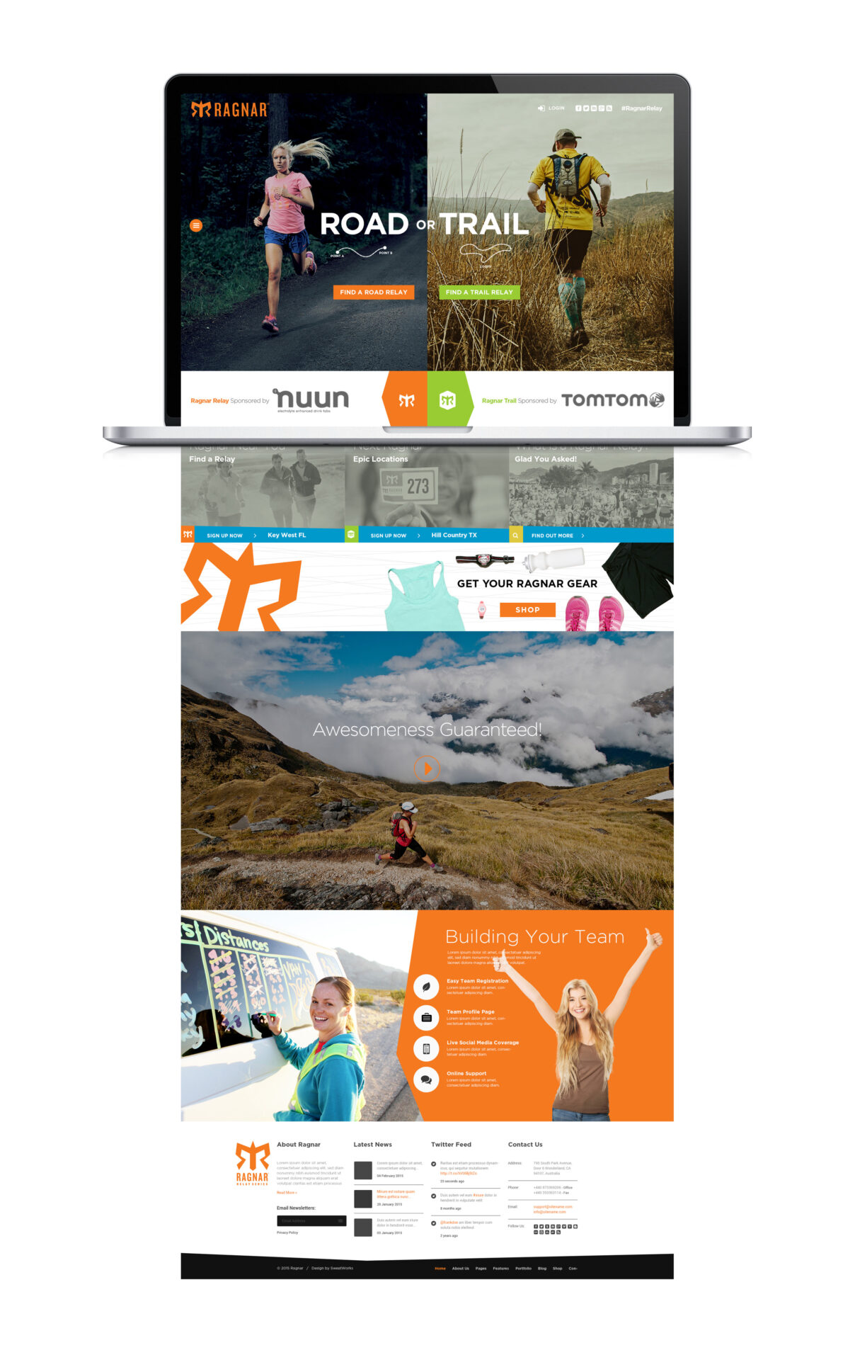 Ragnar website design by George Cuevas